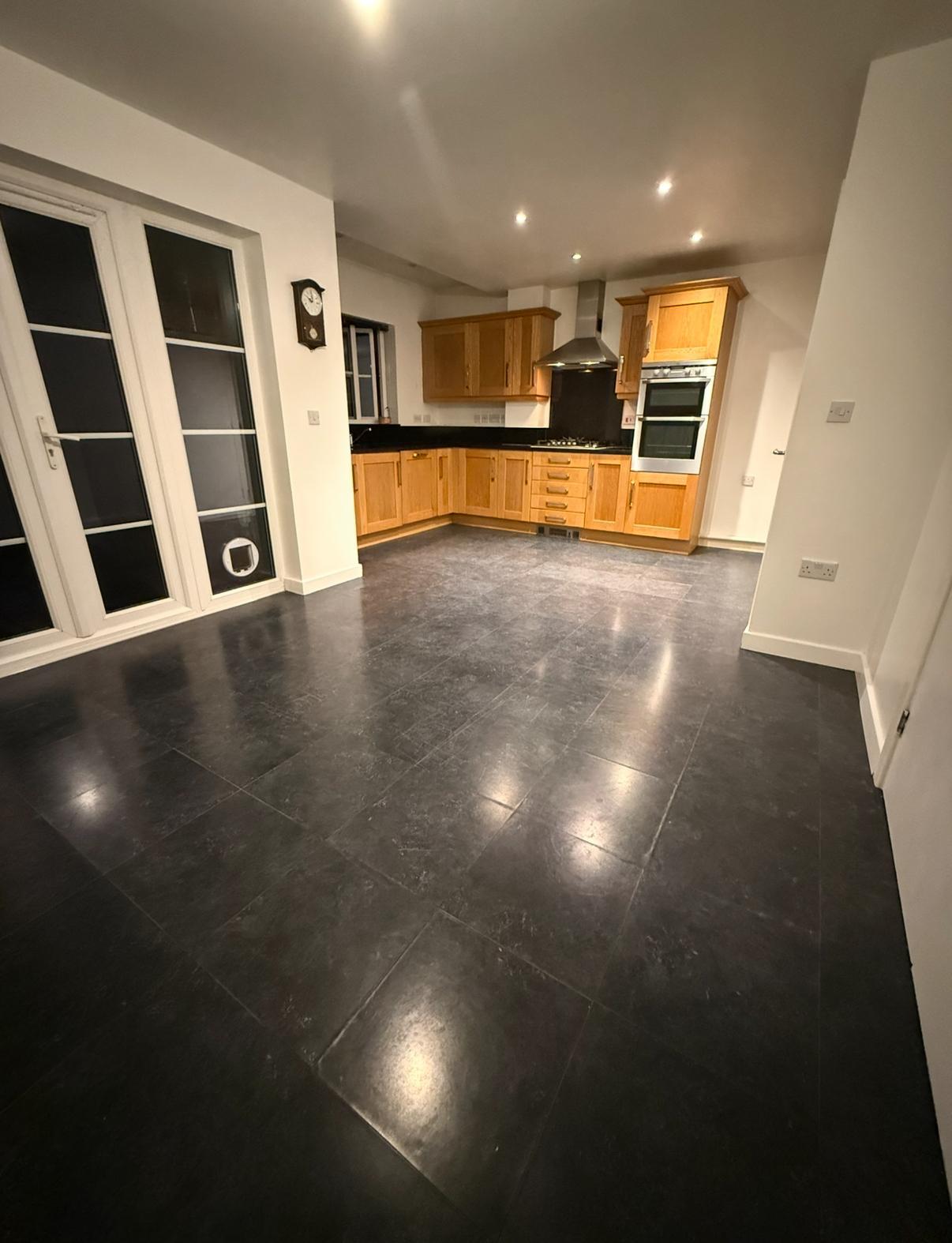 The original oak kitchen before removal